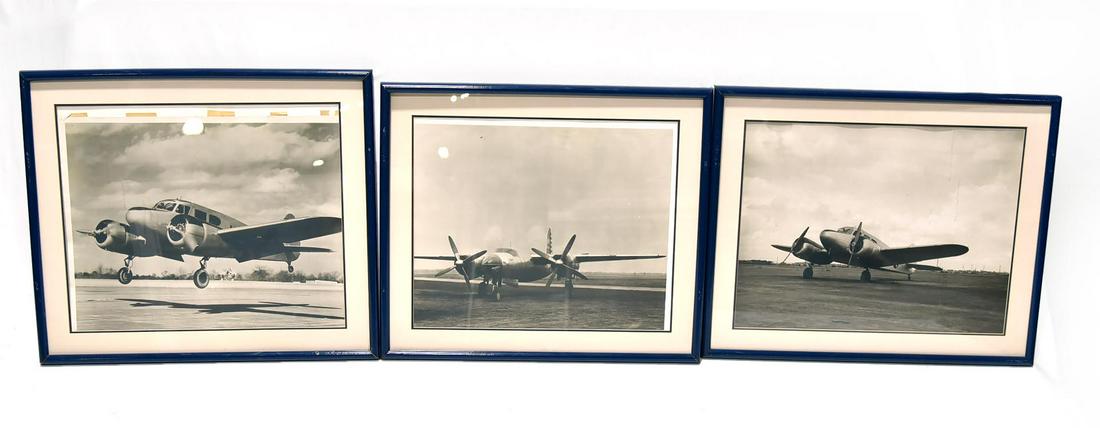 3 Framed Aviation Airplane Prints (1 of 2)
