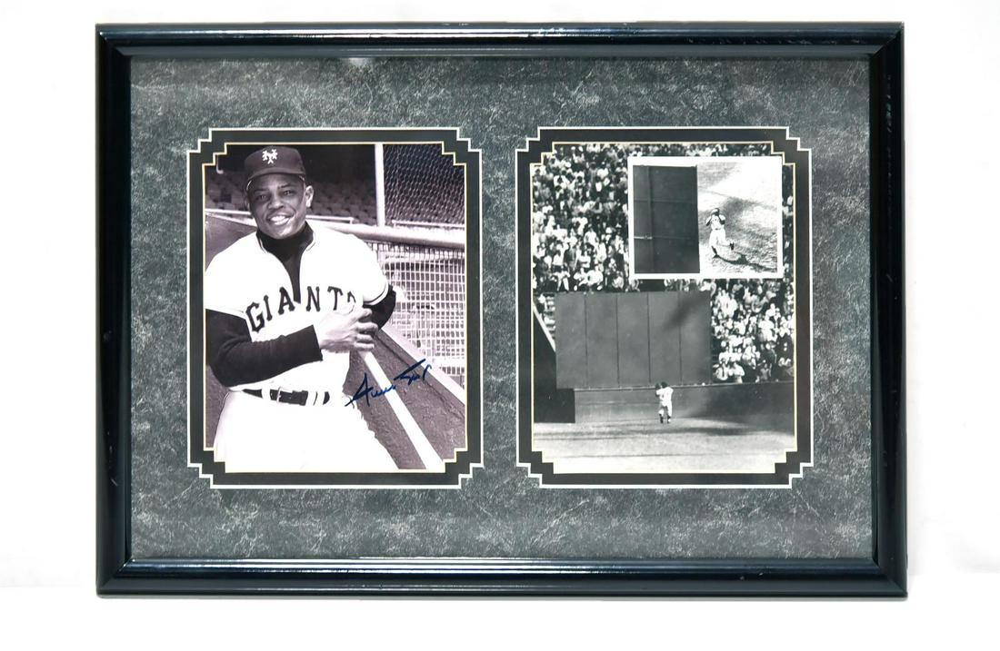 Vintage Framed Signed Giants Baseball Print Photo (1 of 2)