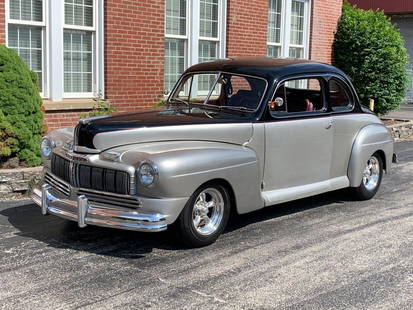 1947 Mercury Custom Street Rod: 1947 Mercury Custom Street Rod - Offered Without Reserve - There is NO ESTIMATE on this item. - A classic hot rod stance with big and little American Racing chrome wheels | Lovely silver and black