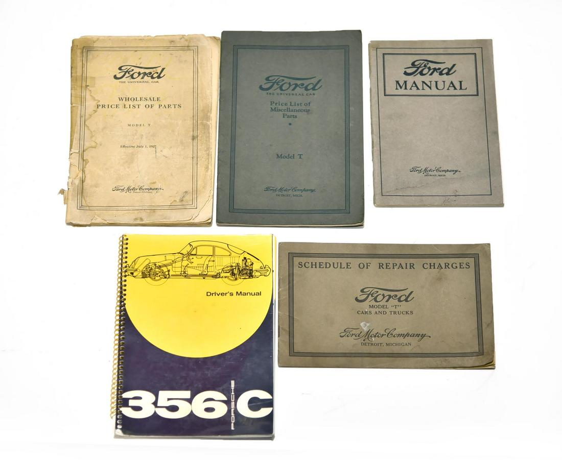 Set of Five Automobile Owner's Manuals Porsche 356 and (1 of 6)