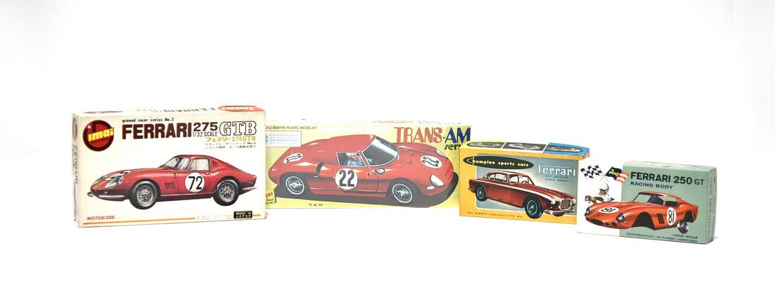 4 Vintage Plastic Ferrari Models (1 of 10)