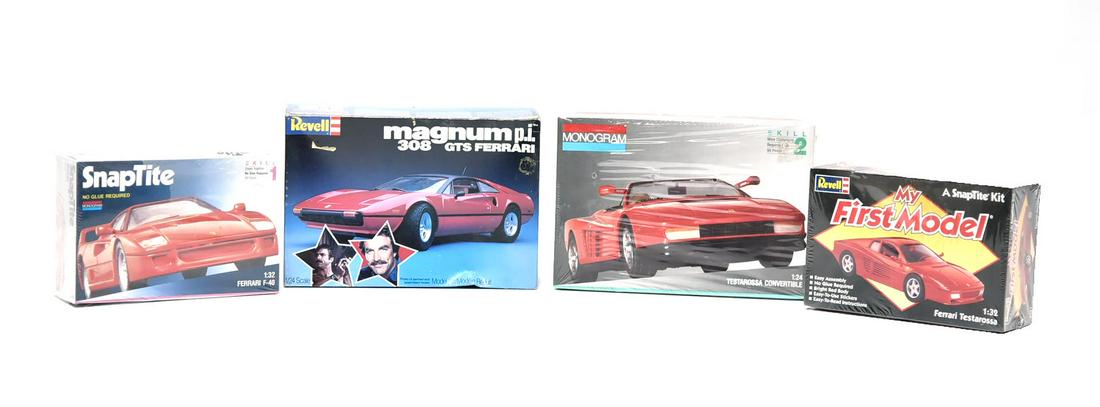 4 Vintage Plastic Ferrari Models Magnum PI (1 of 12)