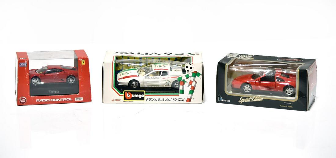3 Diecast Ferraris in Boxes, 1 is Radio Control (1 of 8)