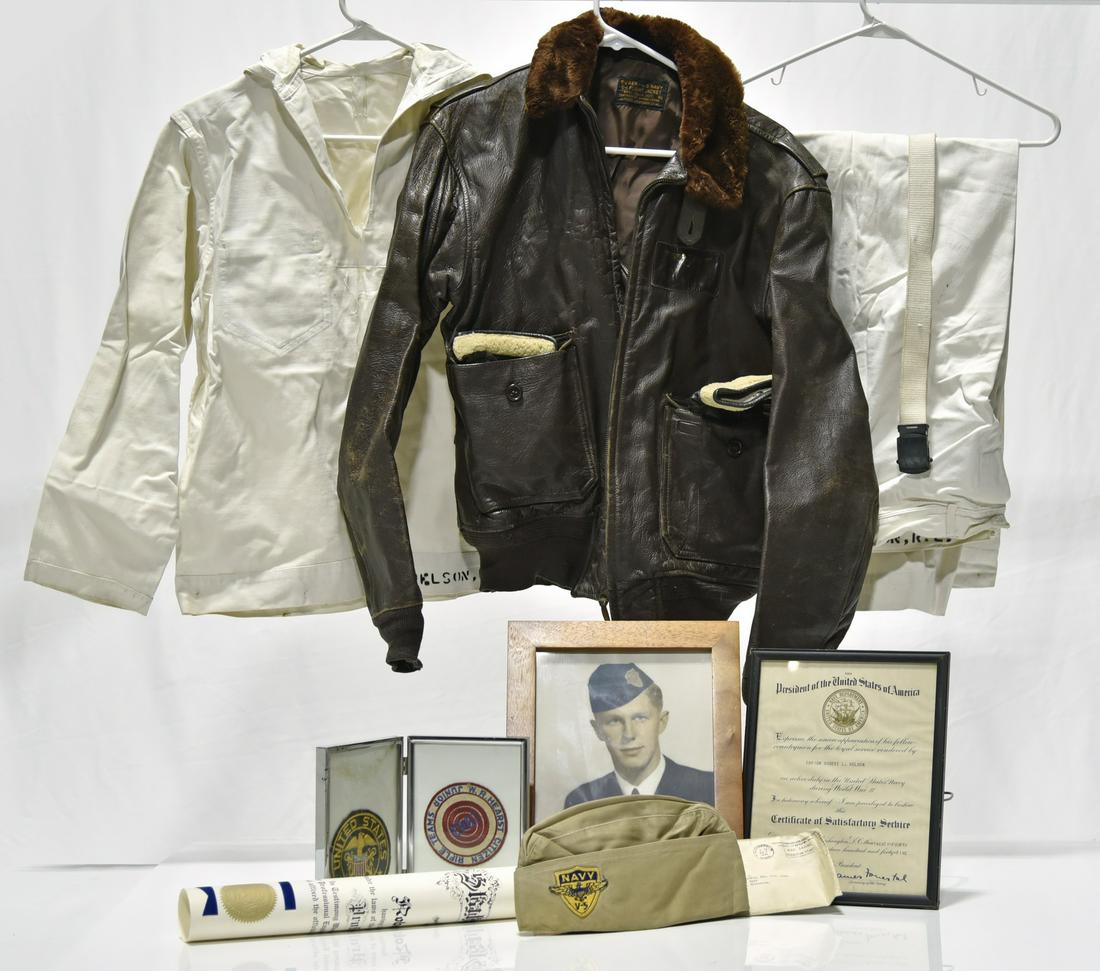 WWII U.S. Navy Uniform and Personal Memorabilia (1 of 1)
