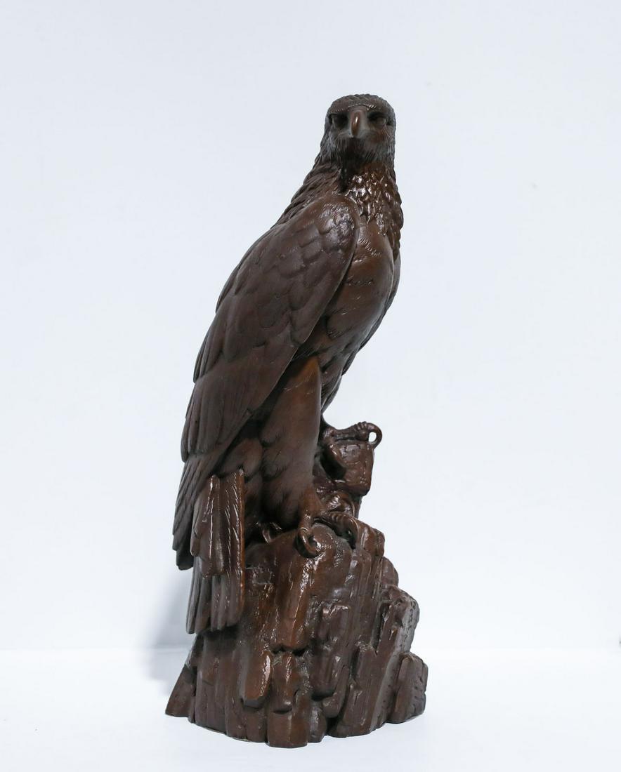 Red Mill American Bald Eagle Pecan Shell Wood carving,: Red Mill American Bald Eagle Pecan Shell Wood carving, 20” tall - Offered Without Reserve