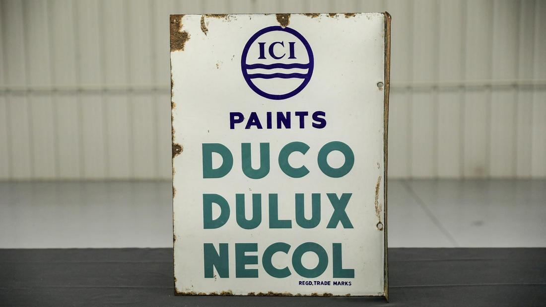 Duco Dulux Necol Paints Porcelain Flange Sign (1 of 2)