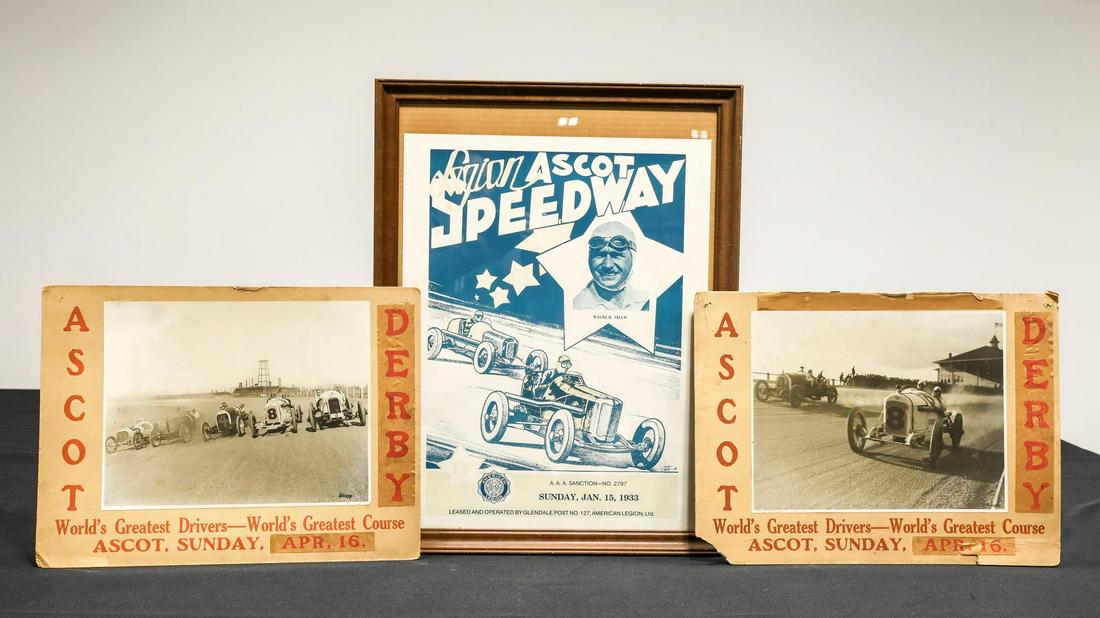 Three Early Racing Ascot Speedway-Related Posters (1 of 8)