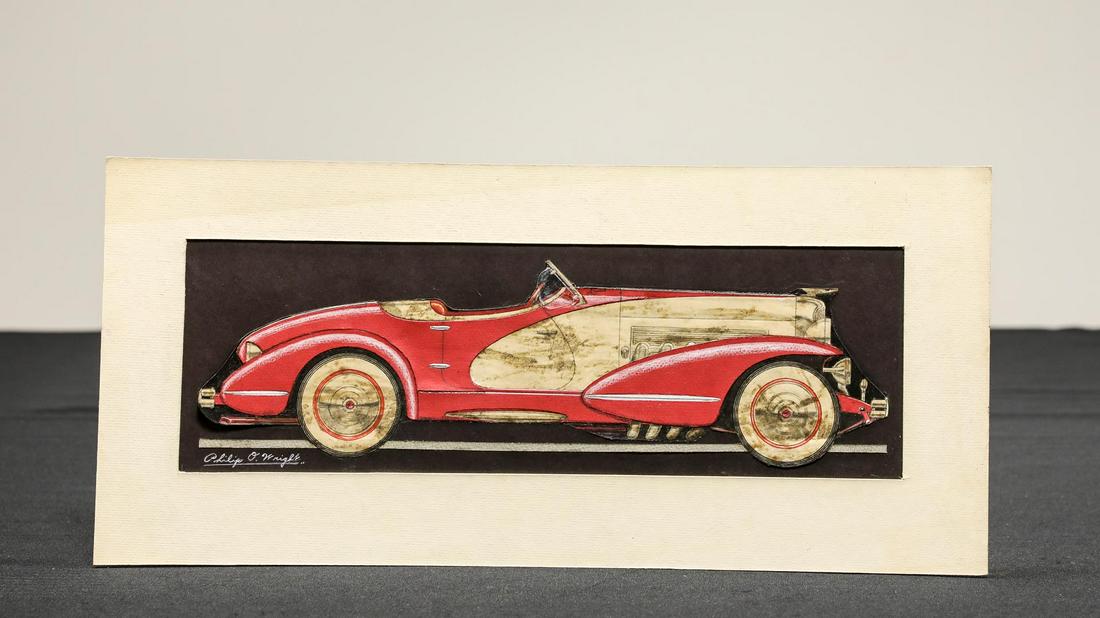 Duesenberg Model J Boattail Speedster Drawing by Car (1 of 3)