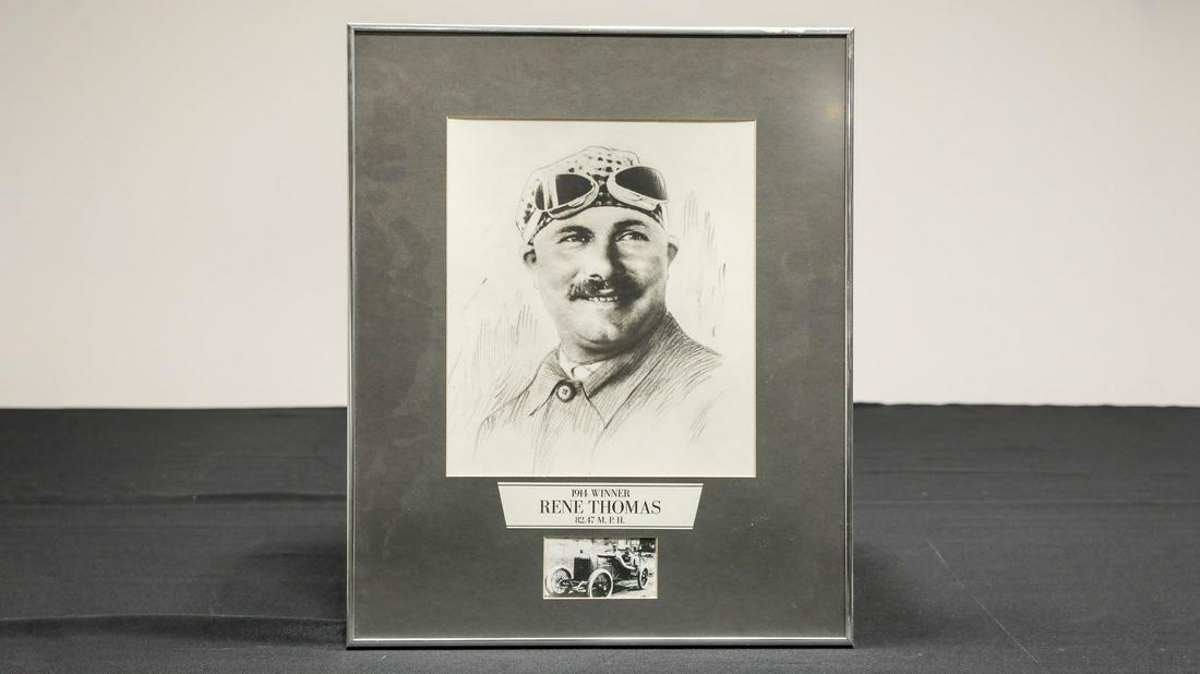 IndyCar - 1914 Indy 500 Rene Thomas Pencil Sketch by (1 of 3)
