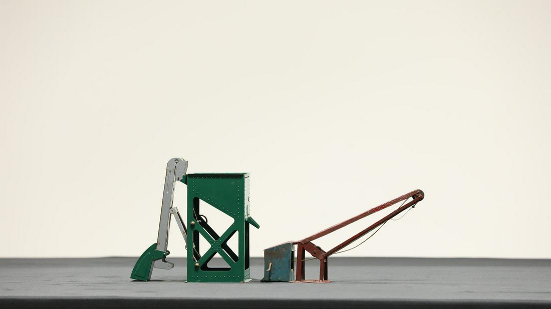 Pressed Steel Toy Hopper and Crane Parts (1 of 15)
