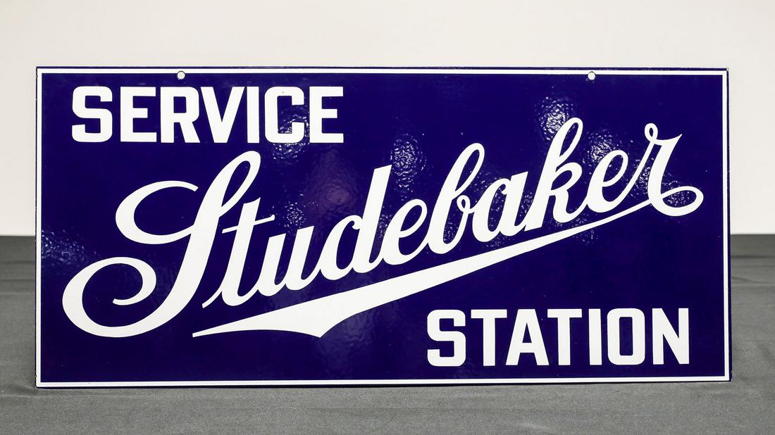 Studebaker Service Station Porcelain Enamel Advertising (1 of 2)