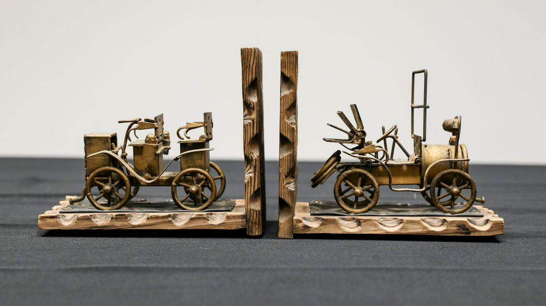 Antique Car Book Ends - Americana Folk Art (1 of 6)