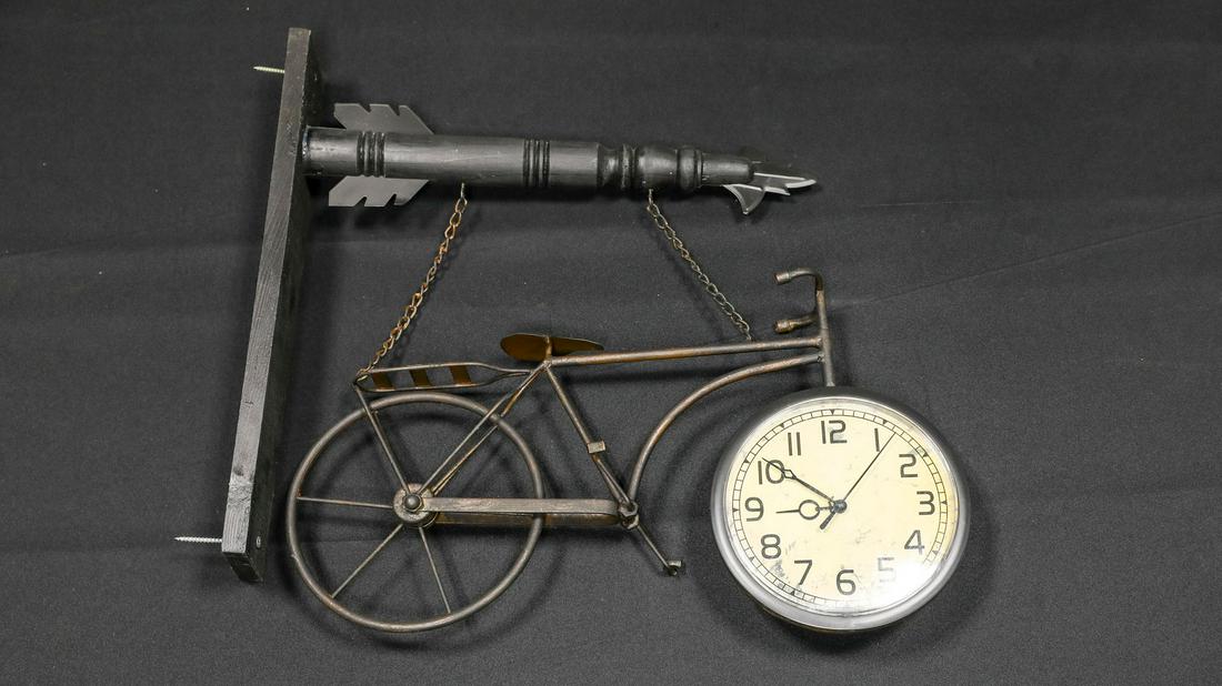 Decorator Bicycle Sign with Clock (1 of 2)