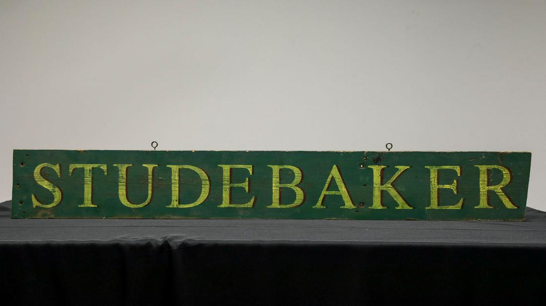 Large "Studebaker" Wooden Sign (1 of 2)