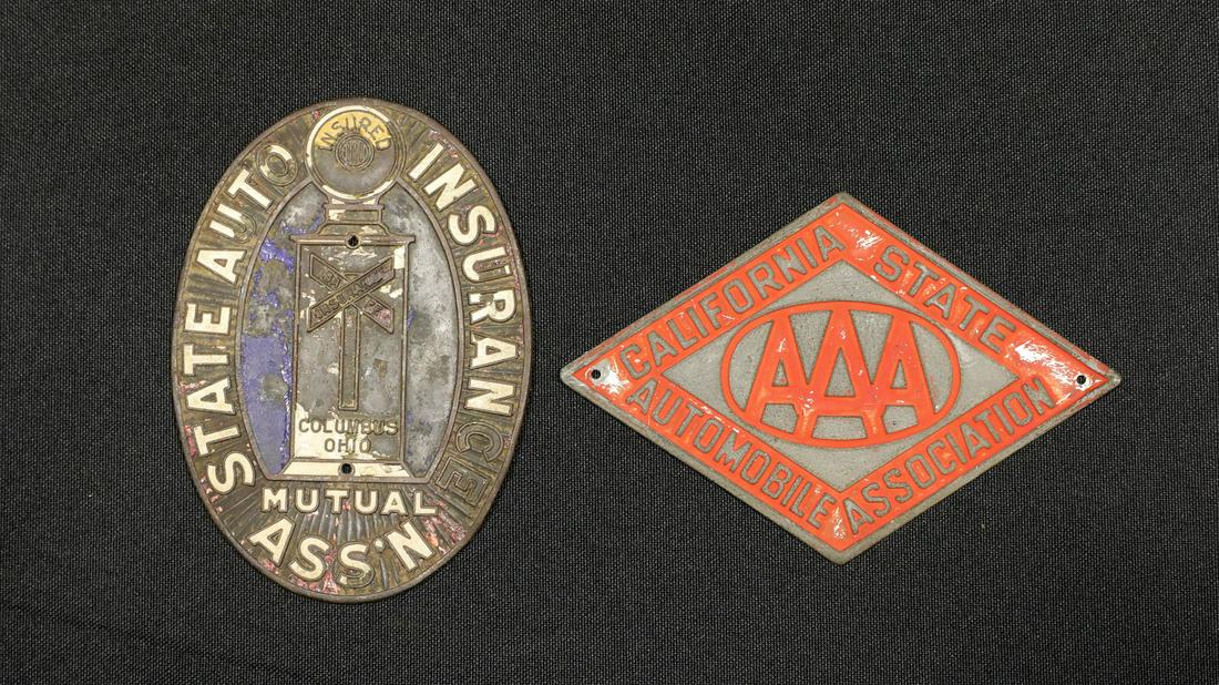 Two Vintage Insurance Badges (1 of 2)