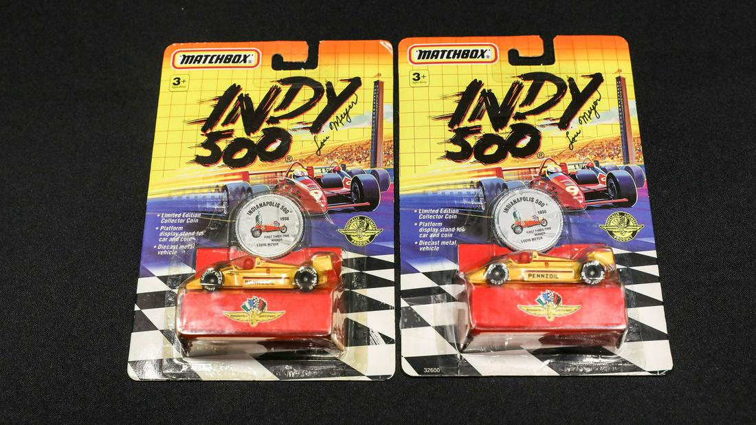 Two Louis Meyer Autographed Matchbox Indy 500 Race Cars (1 of 3)