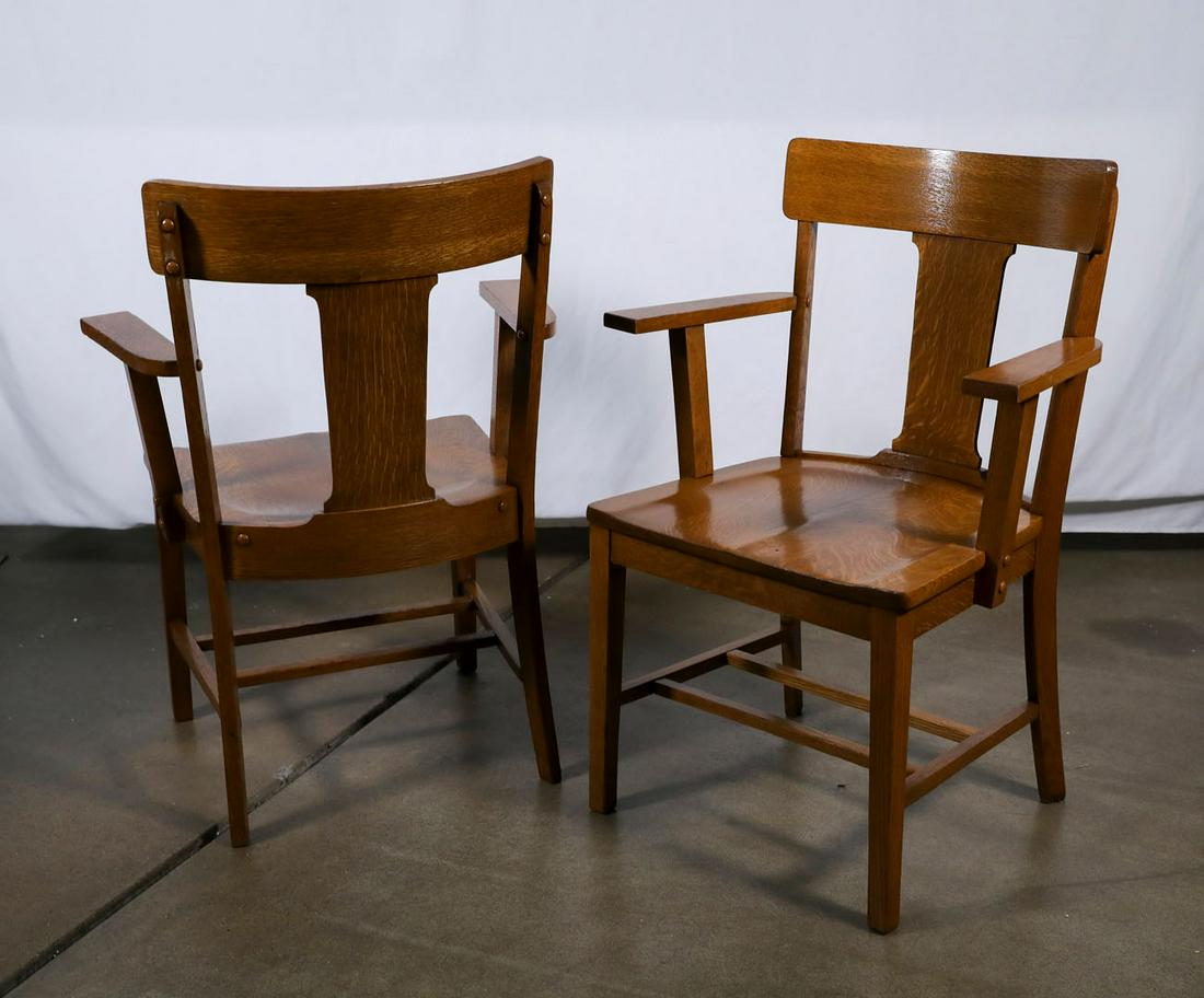 2 Historic Solid Wooden chairs (1 of 3)