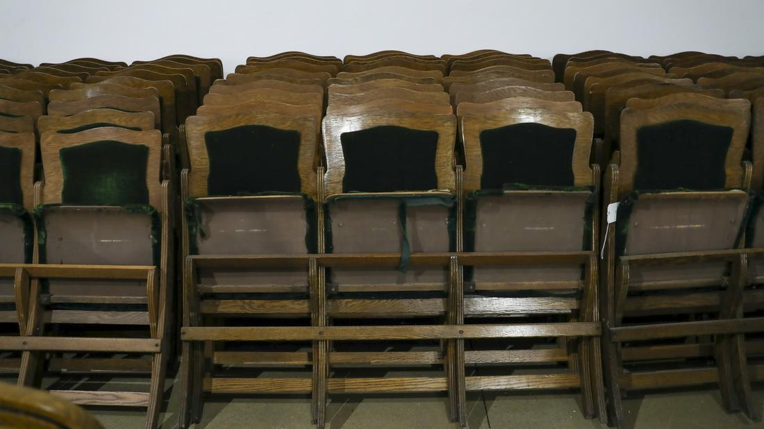 Antique, Early 1900s Theatre/Opera Three Seat Bench (1 of 1)