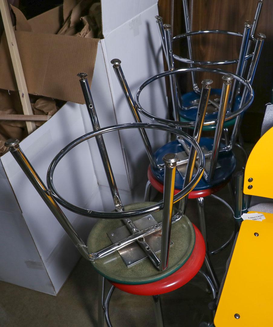 6 Colored Children Stools (1 of 2)