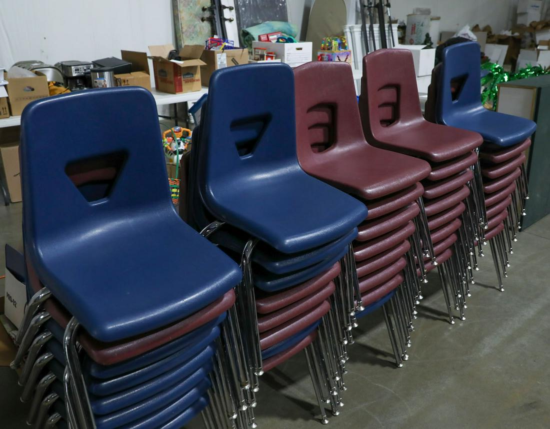 Colored Stackable Plastic Chairs (total 40) (1 of 2)