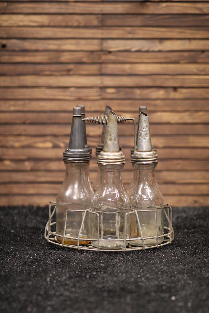 Round Six Oil Bottle Wire Carrying Rack (1 of 5)