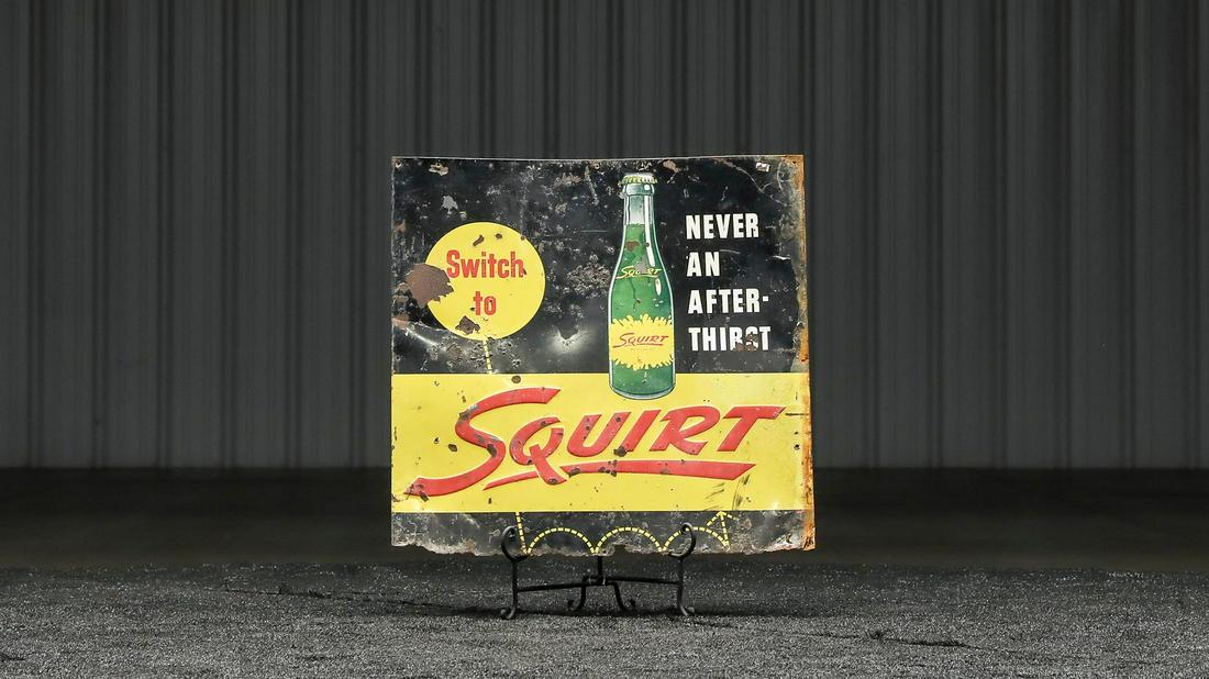 1950s Squirt Soft Drink Metal Sign (1 of 2)