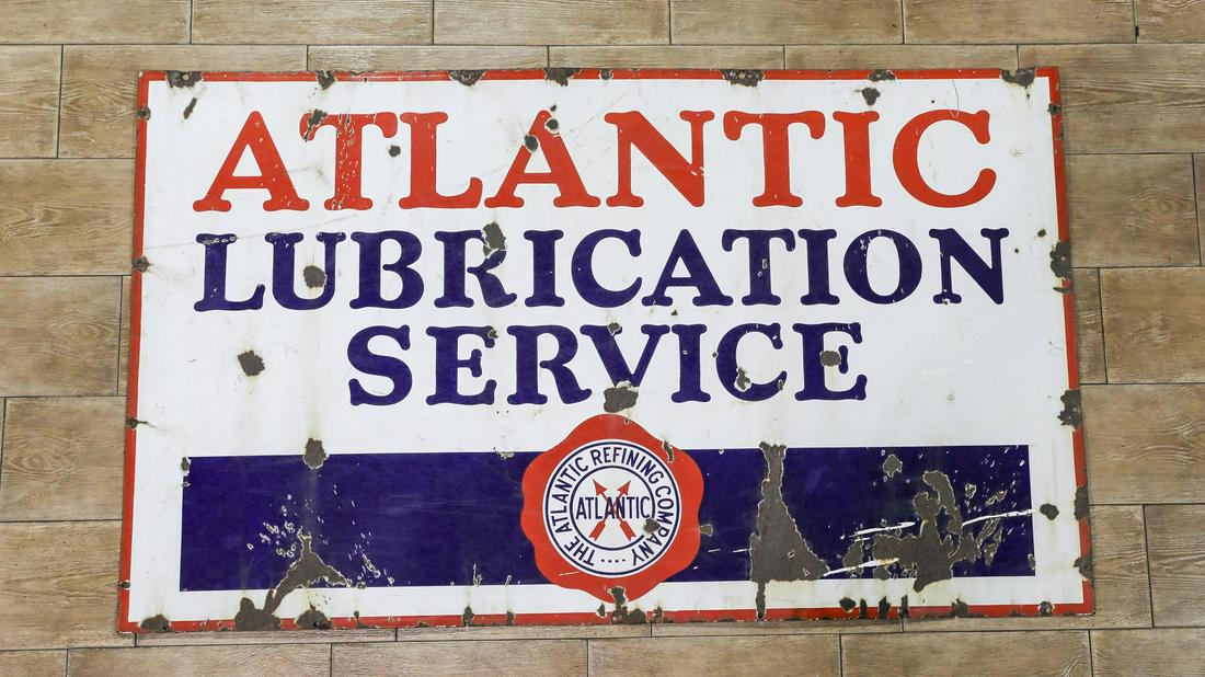 Atlantic Lubrication Service Single-Sided Porcelain (1 of 4)