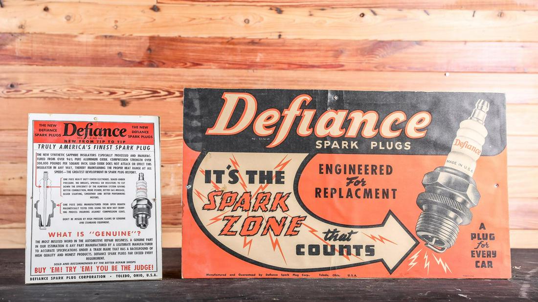 Two Defiance Spark Plug Advertising Posters (1 of 2)