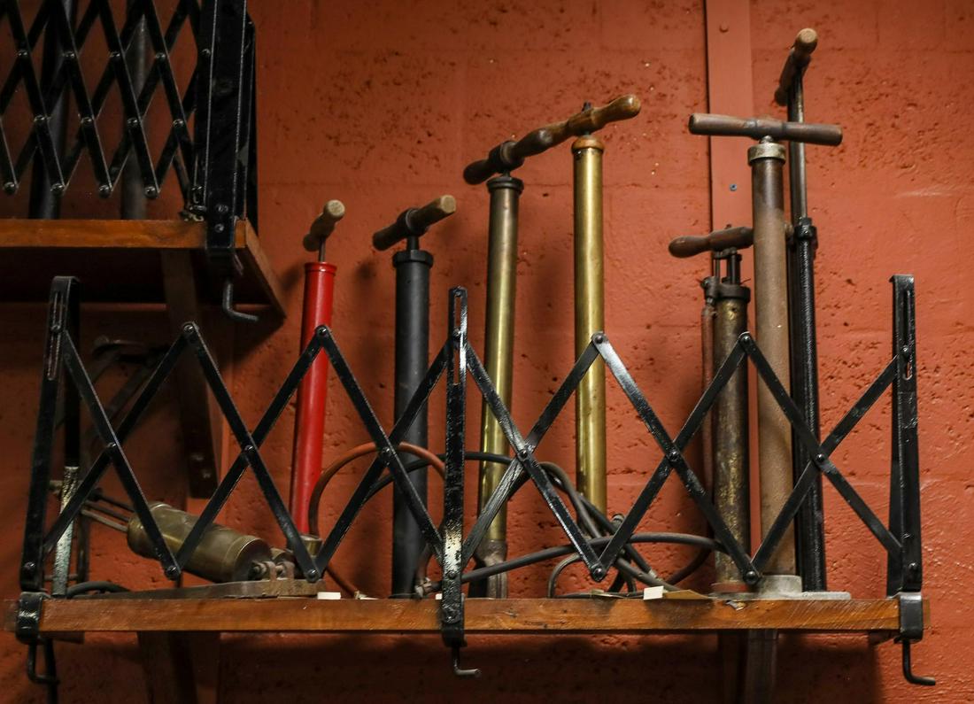 Vintage Tire Pump Collection with Luggage Carrier (1 of 3)