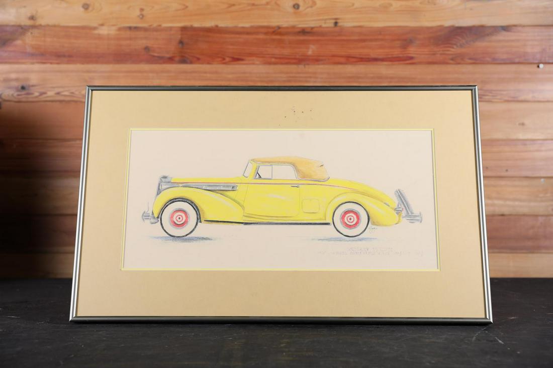 Packard 12 Convertible Original Artwork - Framed (1 of 2)