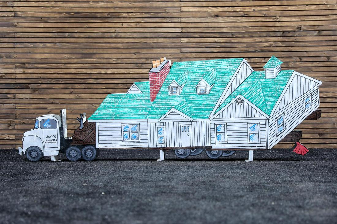 Jayco Builders - House Movers Hand-Painted Sign (1 of 5)