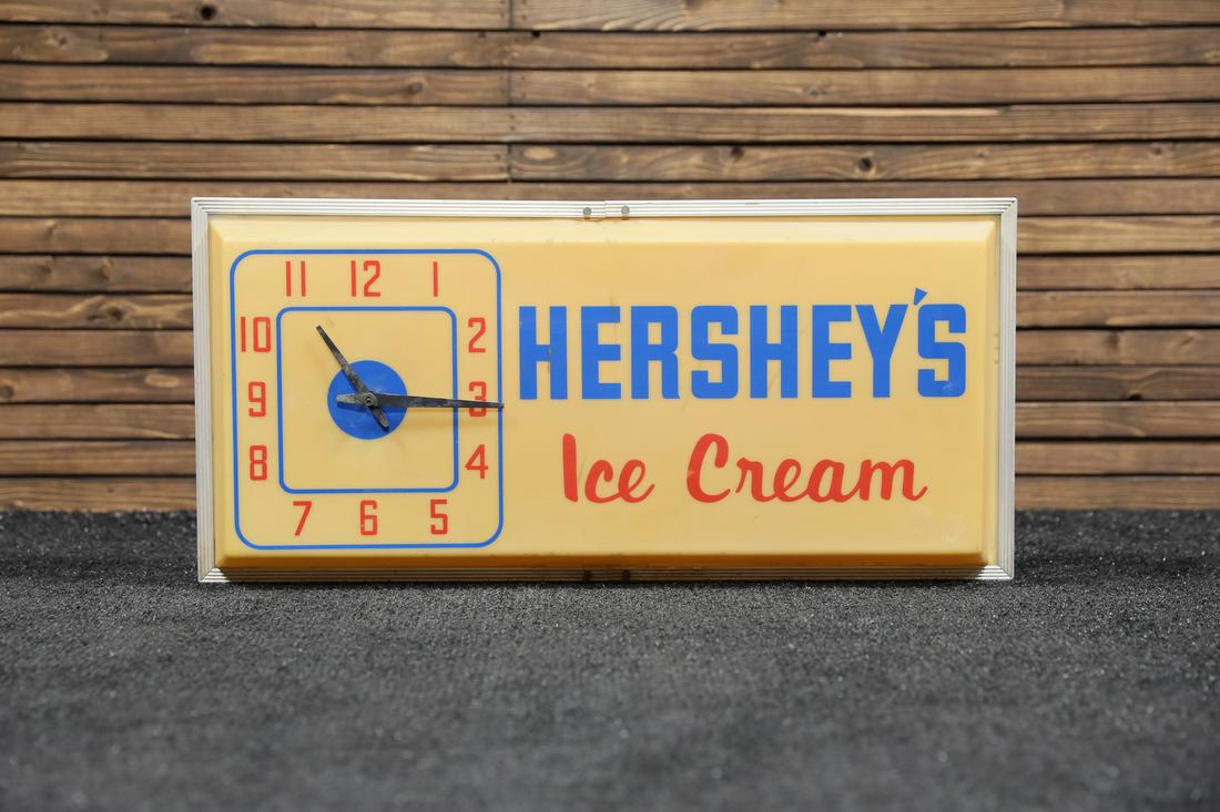 HERSHEYS ICECREAM 壁掛け時計看板 ハーシーズライトボックス HERSHEYS ICECREAM 壁掛け時計看板 ハーシーズライトボックス HERSHEYS