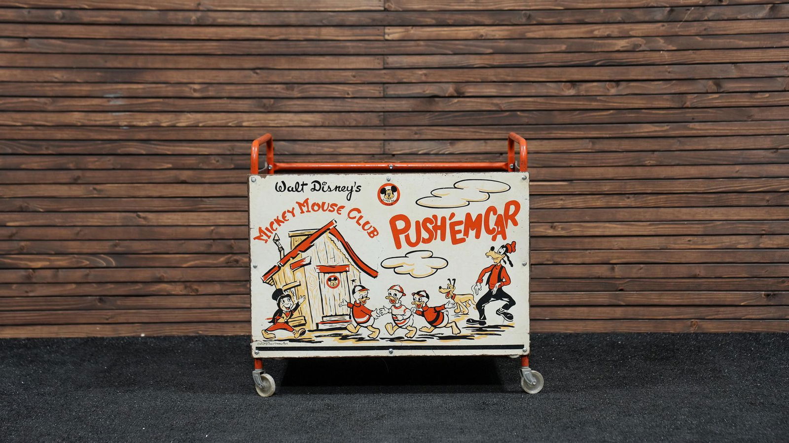1950's Original Mickey Mouse Club Push'em Car (1 of 5)