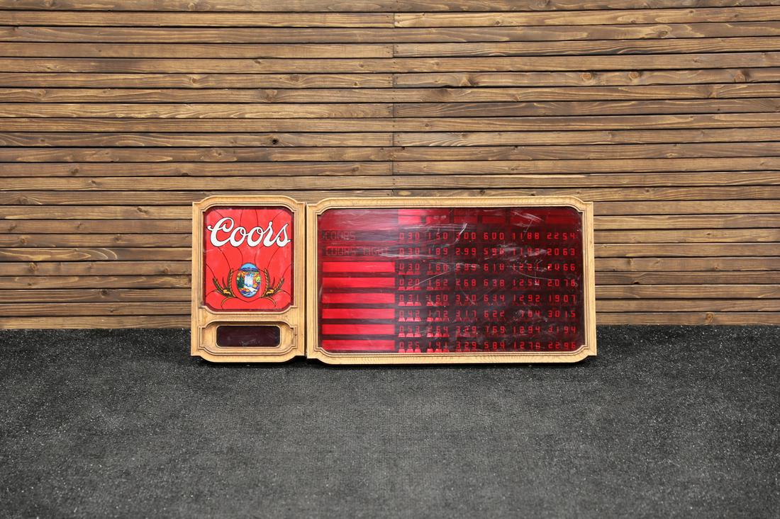 Early 1980s Coors Beer Clock-Menu Board (1 of 4)