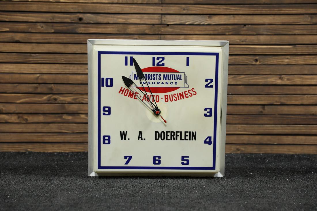 Circa 1960s Motorists Mutual Insurance Clock (1 of 5)