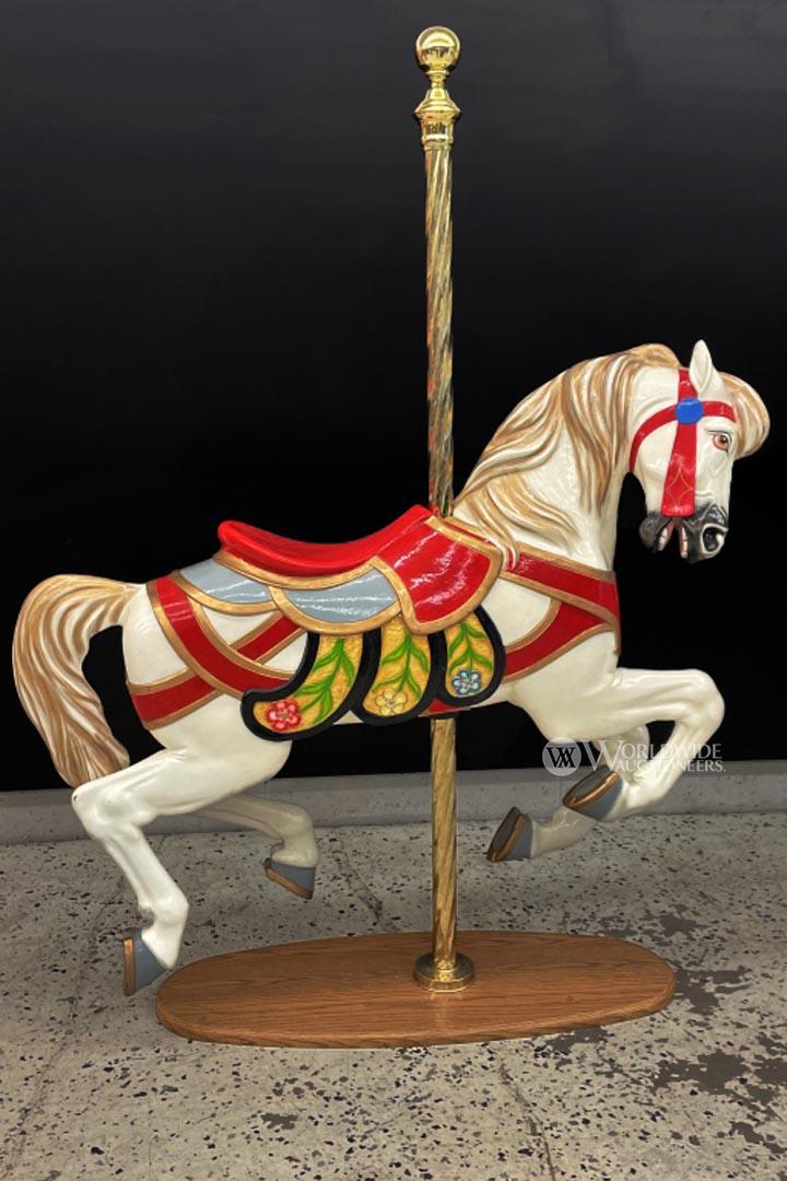 Carousel Horse on Brass Pole with Base (1 of 7)