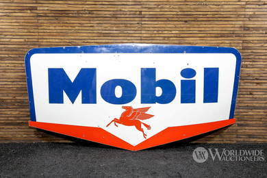 1960s Mobil Single-Sided Porcelain Sign