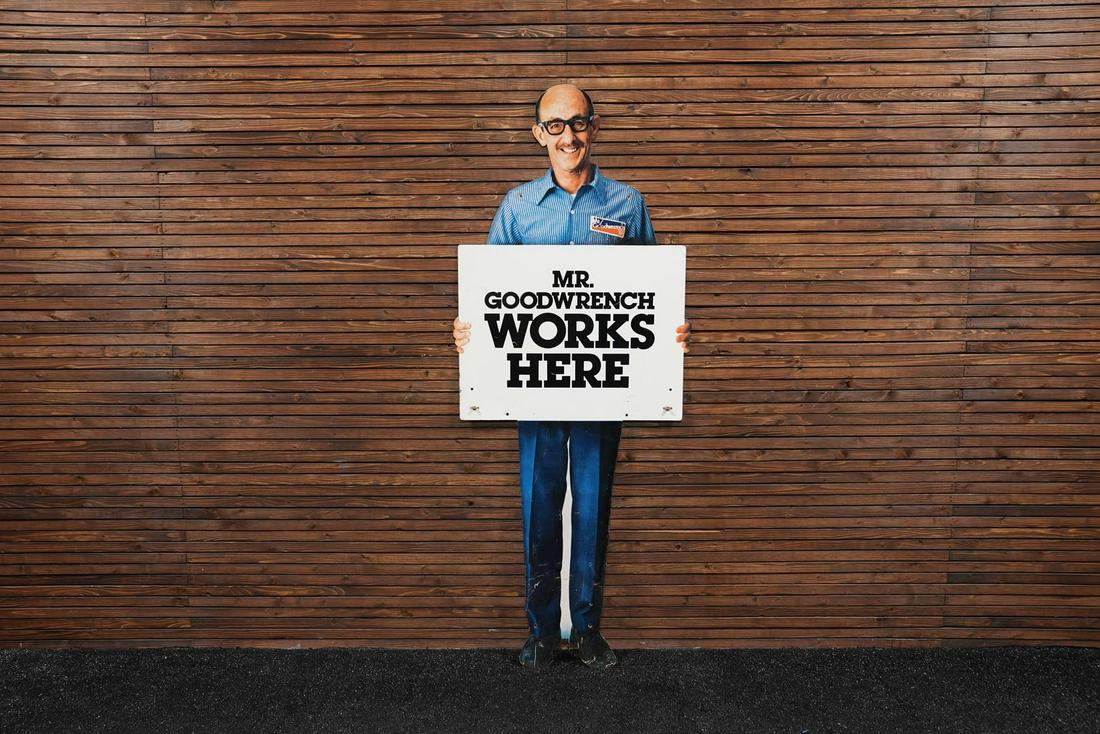 Mr. Goodwrench Stand-Up Lithographed Tin Sign: Mr. Goodwrench Stand-Up Lithographed Tin Sign - Offered Without Reserve ---- ITEM IS LOCATED IN AUBURN, IN ITEMS MUST BE PAID FOR AND REMOVED BY MAY 4TH AT 3PM. ANY ITEMS LEFT AFTER MAY 4TH WILL BE SH