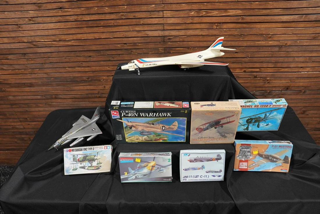 Lot of 7 Model Plane Kits and 2 Model Planes (1 of 5)