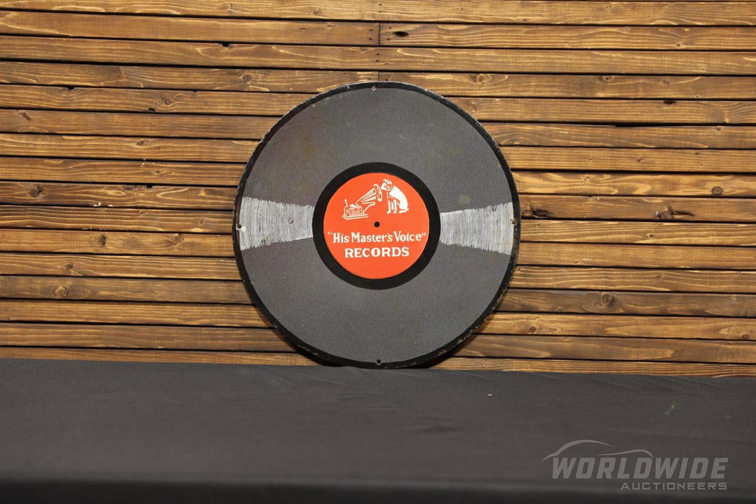 Original 1930s "His Master's Voice" Single-Sided Porcelain Sign (1 of 2)