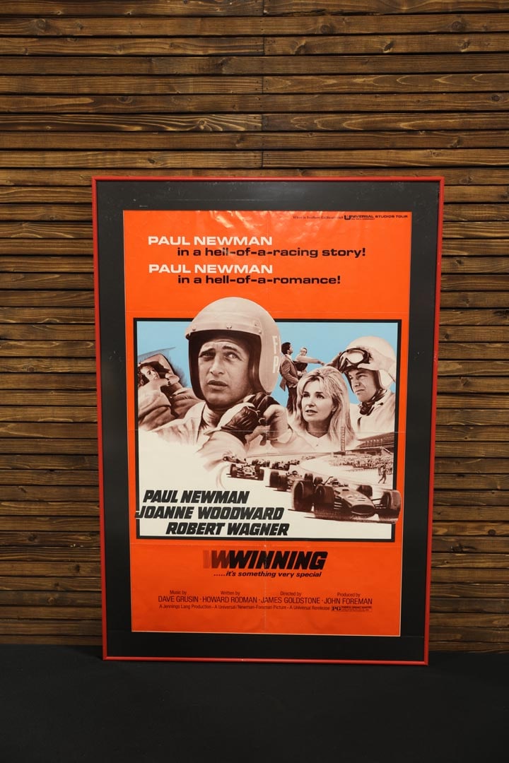 1969 Original "Winning" Framed Movie Poster with Paul Newman (1 of 1)