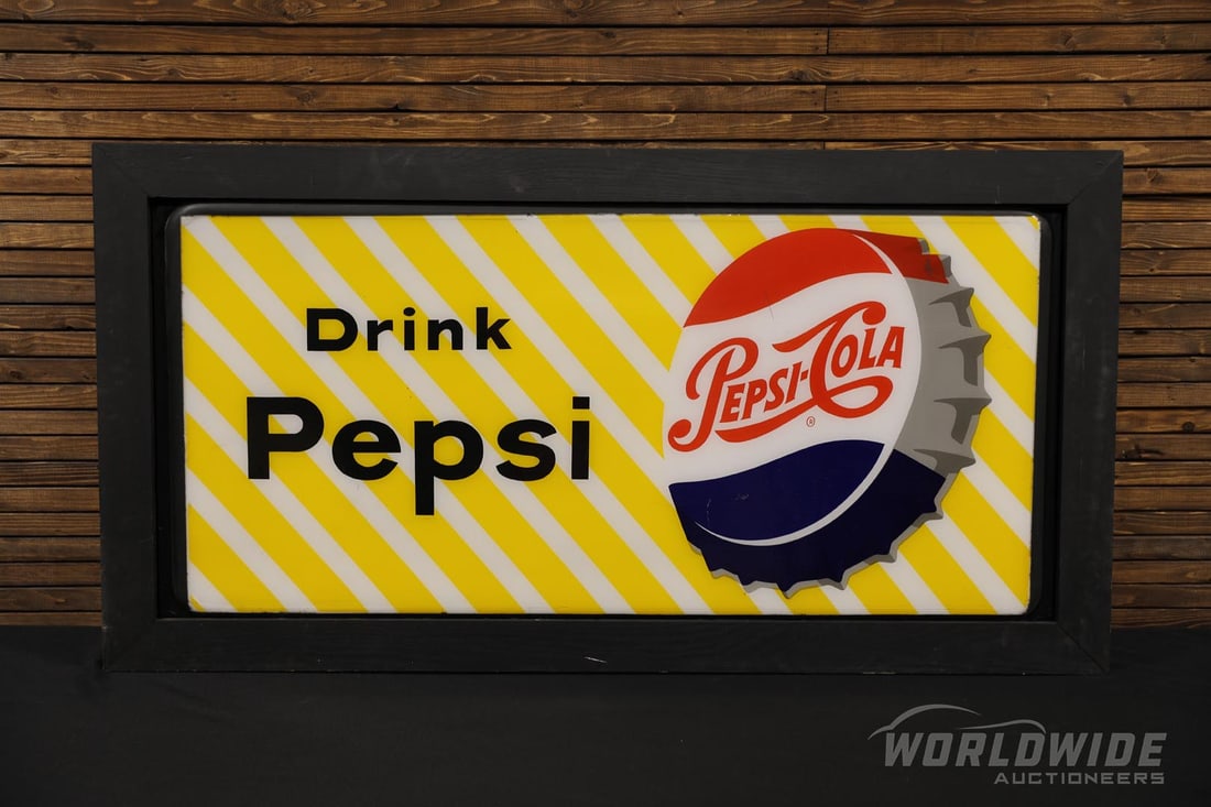 Original "Drink Pepsi" Lighted Box Sign (1 of 2)