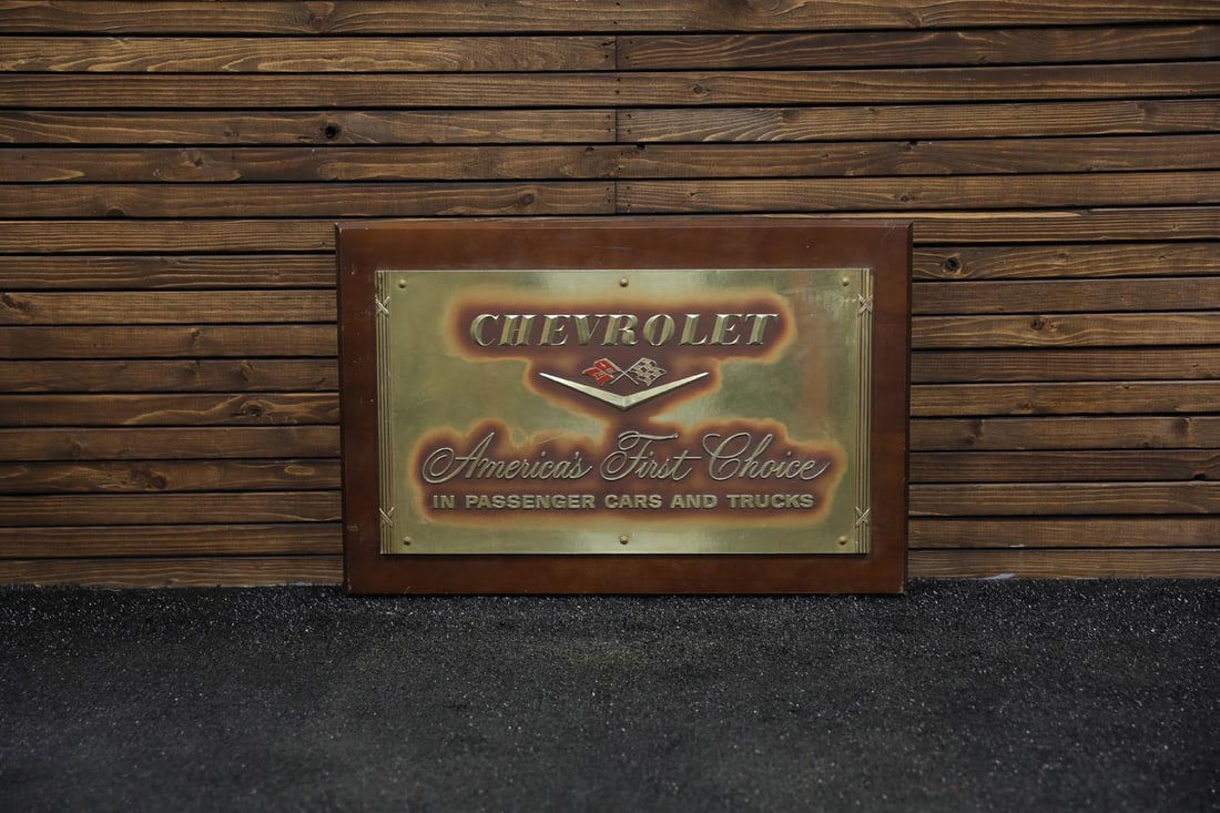 1950s Chevrolet Dealership Plaque America's First Choice Auction