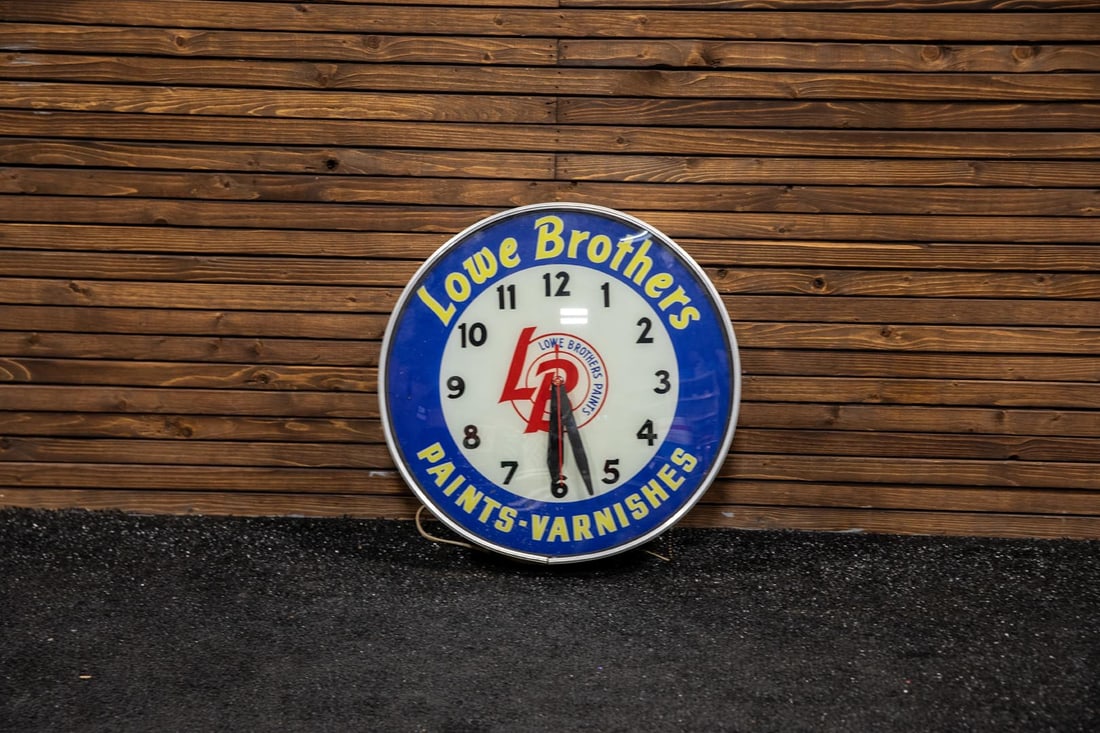 Lowe Brothers Paint Lighted Clock (1 of 5)