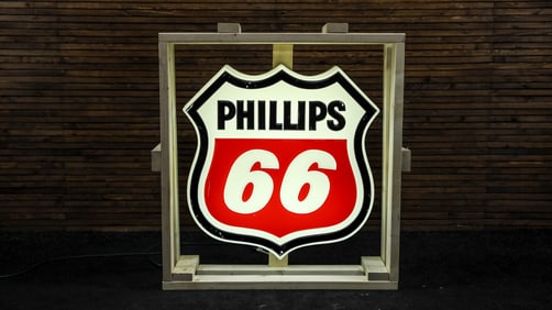 Phillips 66 Plastic 1990's Era Lighted Sign