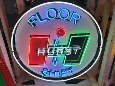 Custom Hurst Shifters Tin Neon Sign