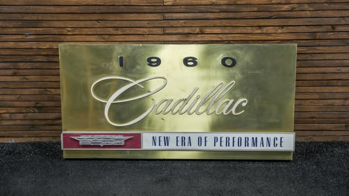 1960 Cadillac Showroom Metal Sign - Original