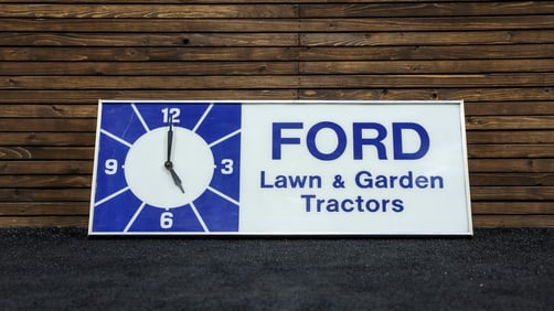 1970s Ford Lawn and Tractor Sales Lighted Clock