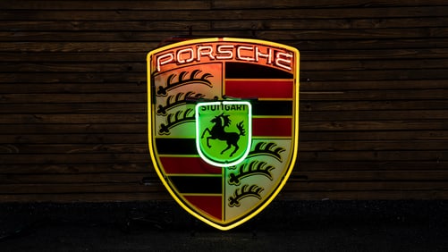 Custom Porsche Logo Neon Sign