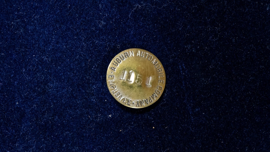Auburn Automobile Co Employee Brass Badge (1 of 3)